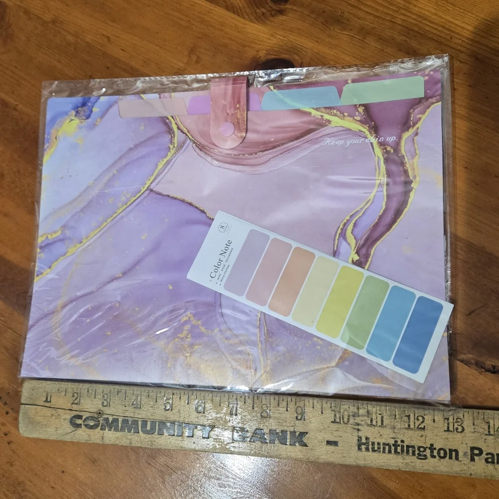 New Bundle Of 4 Expandable Accordion File Folder Pink Gold Marble 4 Tabs